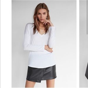 NWT Express white long sleeve tee